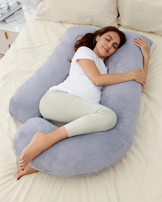 Momcozy Huggable U Shaped Maternity Body Pillow Velvet — BambiniJO Jordan