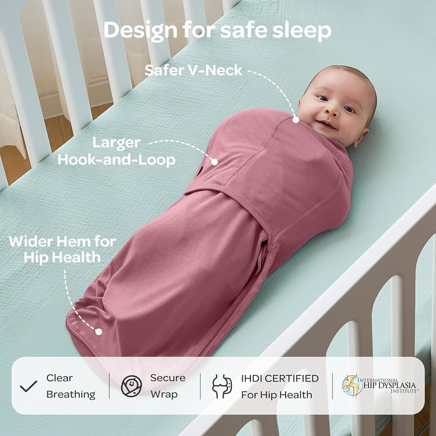 Momcozy - Swaddle Wraps | 0-3M, 2-Pack, Pink