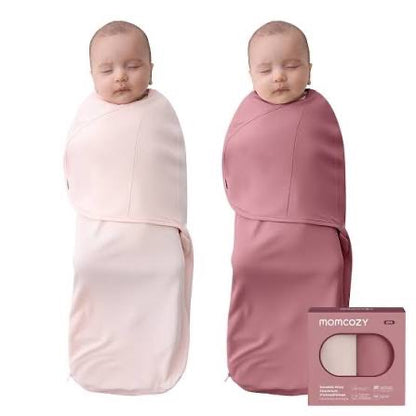 Momcozy - Swaddle Wraps | 0-3M, 2-Pack, Pink
