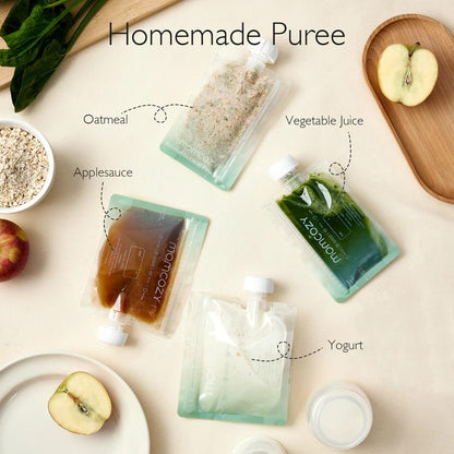 Momcozy - 10 Reusable Baby Food Pouches | 100ml