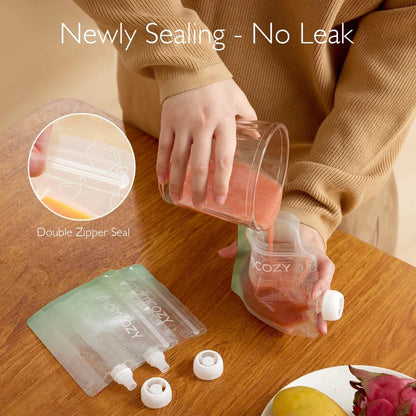 Momcozy - 10 Reusable Baby Food Pouches | 100ml