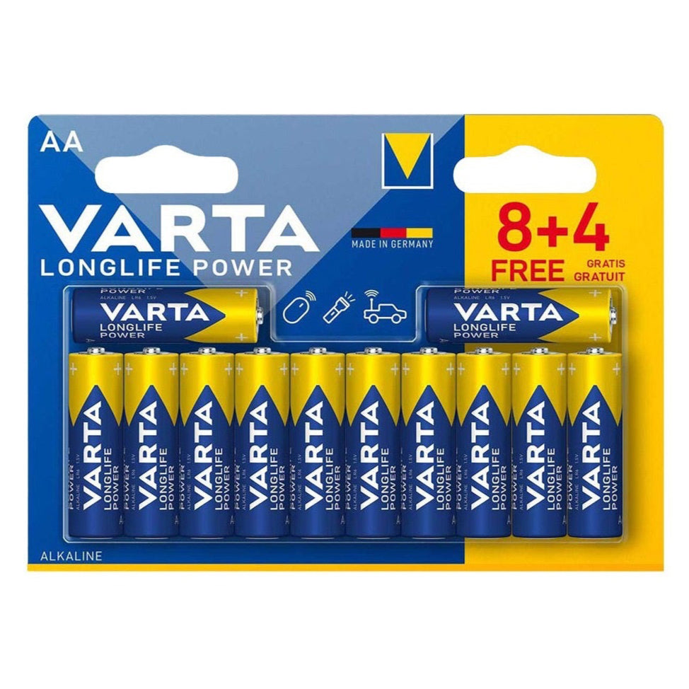 VARTA High Energy AA Batteries (8+4pcs) HE 9V VARTA High Energy AA Batteries (8+4pcs) HE 9V