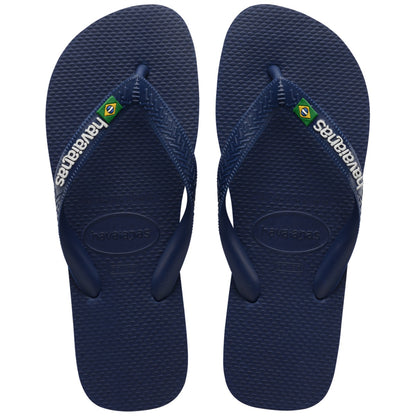 Havaianas - Brasil Logo Flip Flops | Navy Blue