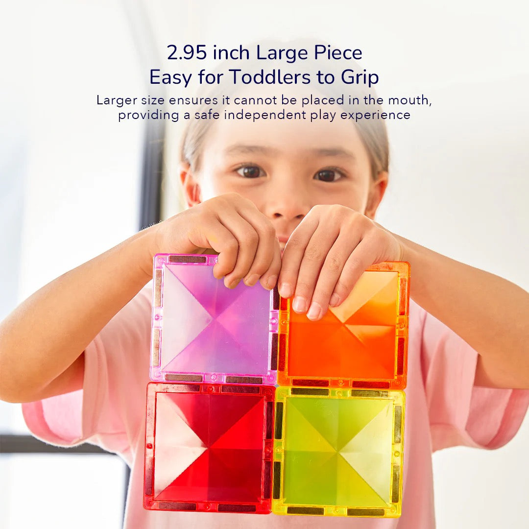 Mideer - Colorful Magnetic Tiles | 100pcs Mideer - Colorful Magnetic Tiles | 100pcs