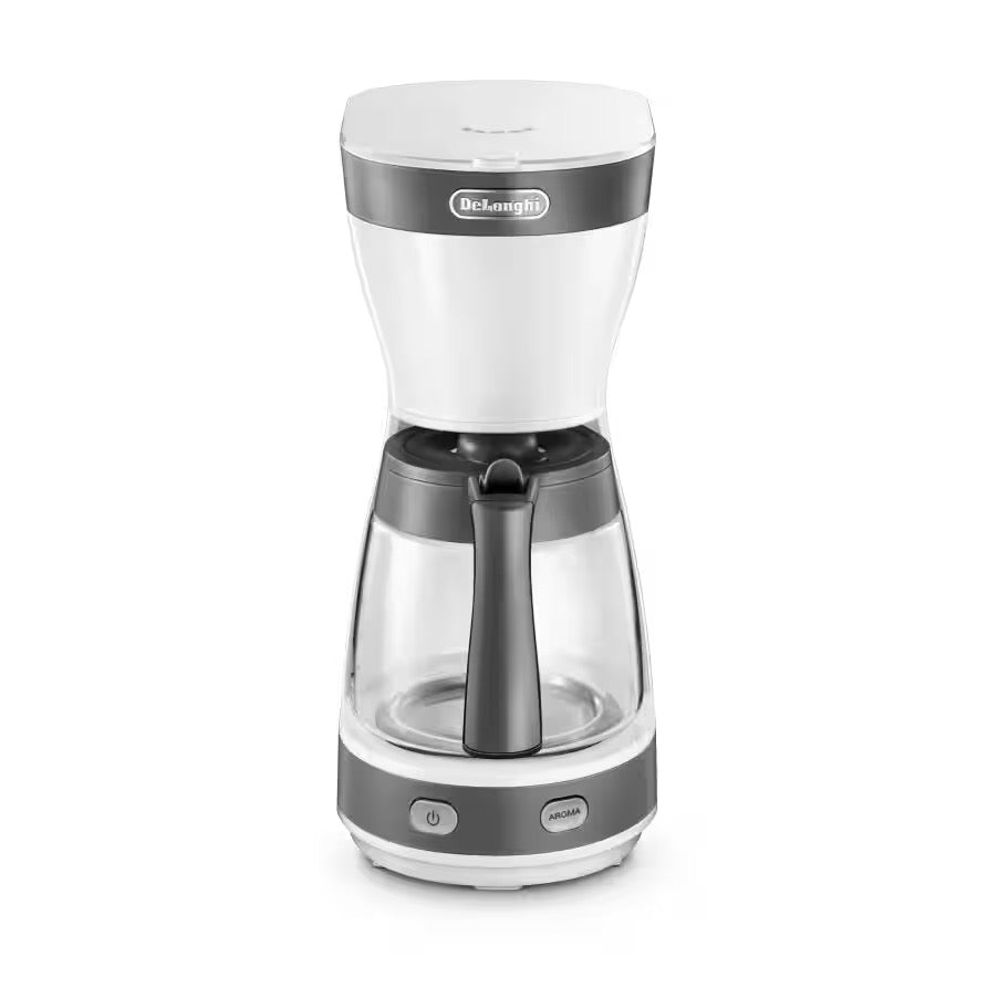 De'Longhi - American Coffee Maker 10 Cups Glass Jug | White De'Longhi - American Coffee Maker 10 Cups Glass Jug | White