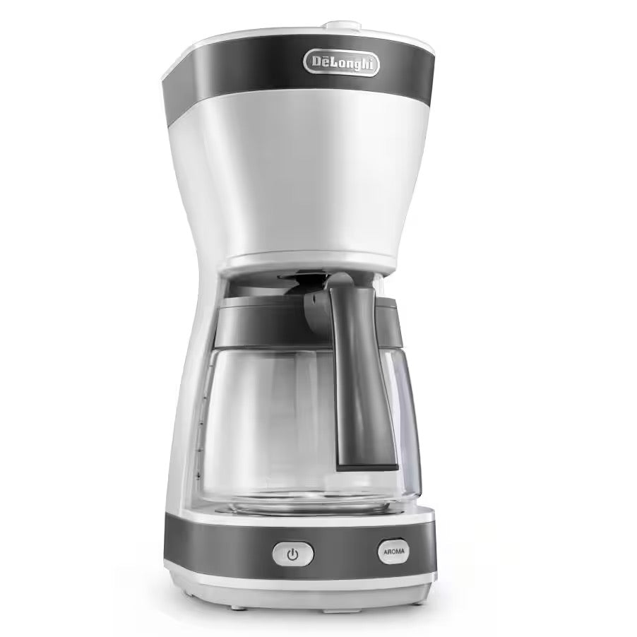 De'Longhi - American Coffee Maker 10 Cups Glass Jug | White De'Longhi - American Coffee Maker 10 Cups Glass Jug | White