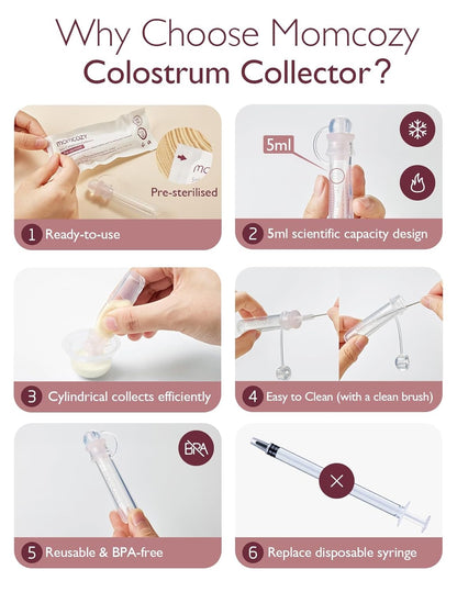 Momcozy - Silicone Colostrum Collector | 5ml | 6 pcs