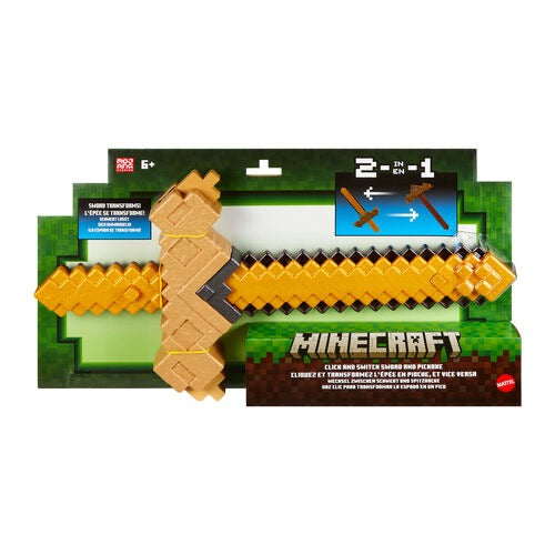 Minecraft - Click & Switch Sword & Pick-Axe Transforming Toy