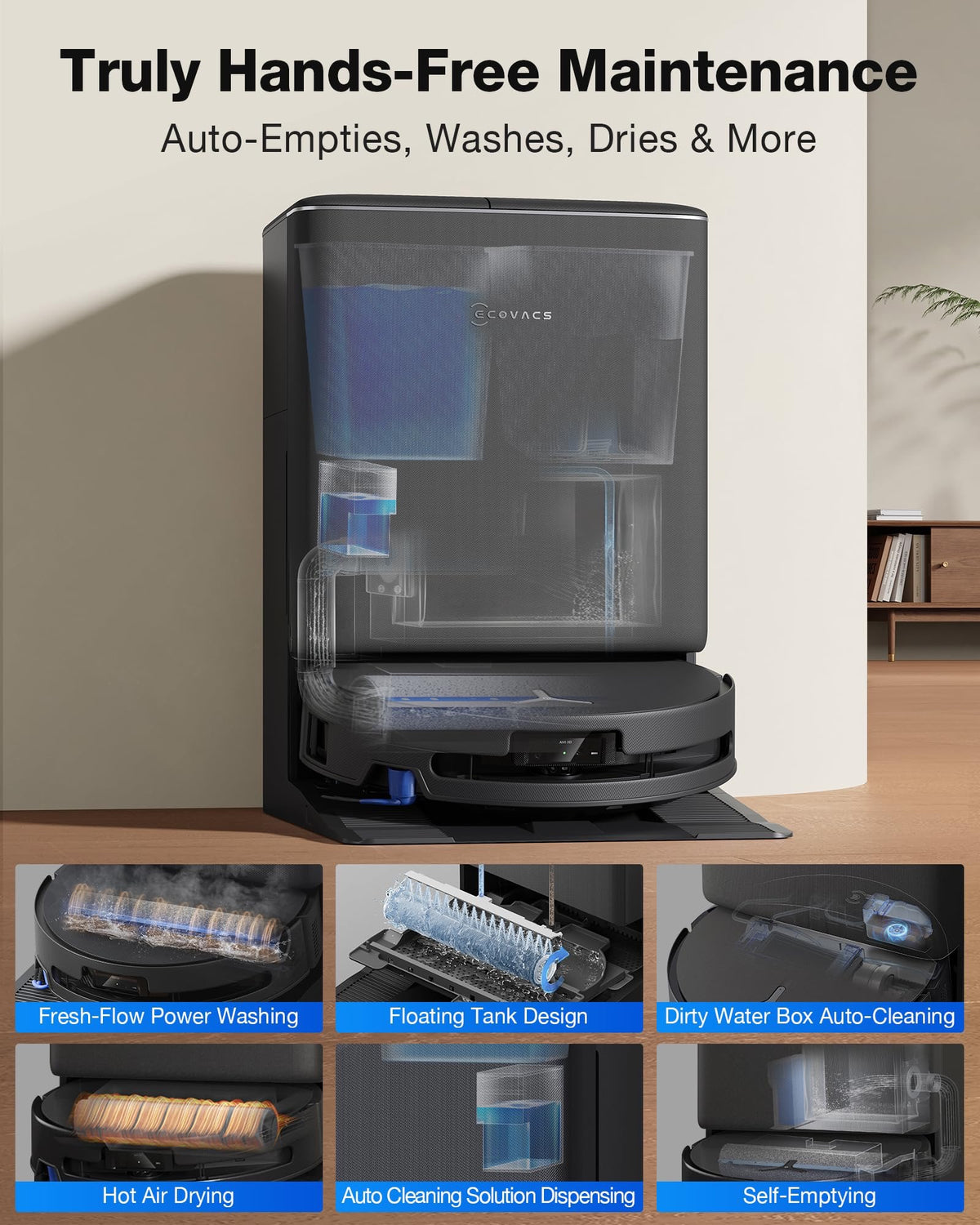 Ecovacs - DEEBOT T90 PRO OMNI Automated Vacuum Cleaner