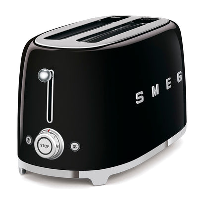 Smeg - Toaster | 2 Slots | Extra Wide | 50's Style Aesthetic | Black