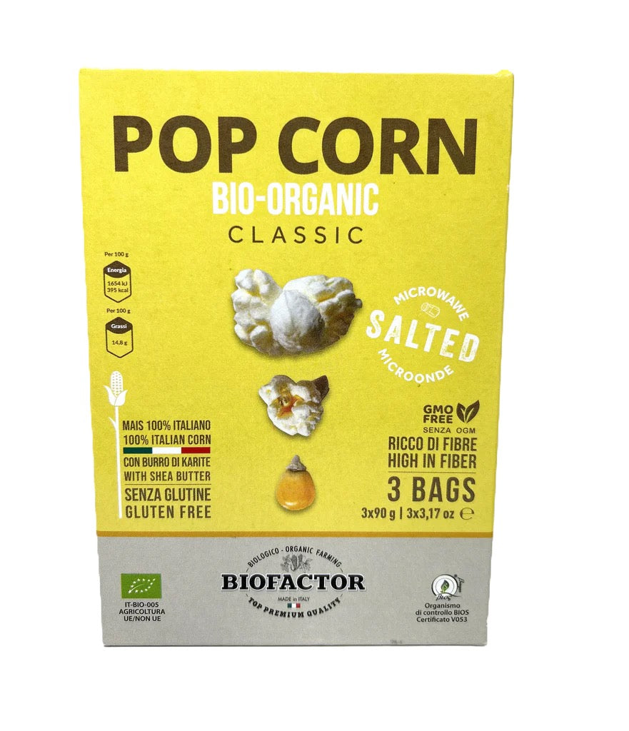 Bio Factor - Microwave Popcorn | Gluten Free | Classic | 3x90g