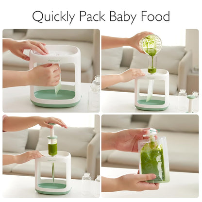 Momcozy - Squeeze Station Baby Food Maker + 5 Reusable Pouches