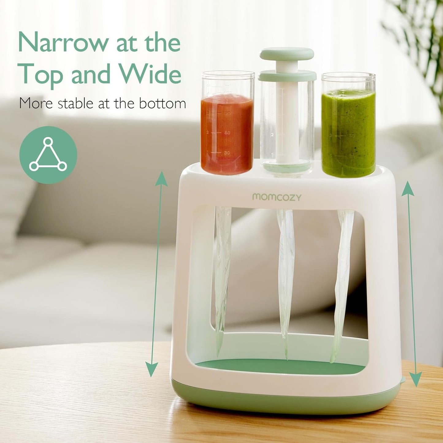 Momcozy - Squeeze Station Baby Food Maker + 5 Reusable Pouches