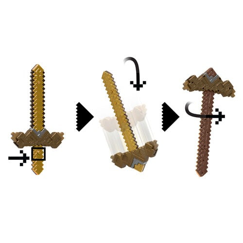 Minecraft - Click & Switch Sword & Pick-Axe Transforming Toy