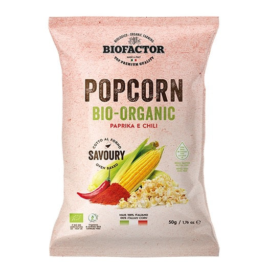 Bio Factor - Ready to Eat Popcorn | Gluten Free | Paprika & Chili | 80g Bio Factor - Ready to Eat Popcorn | Gluten Free | Paprika & Chili | 80g