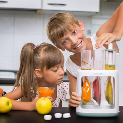Momcozy - Squeeze Station Baby Food Maker + 5 Reusable Pouches