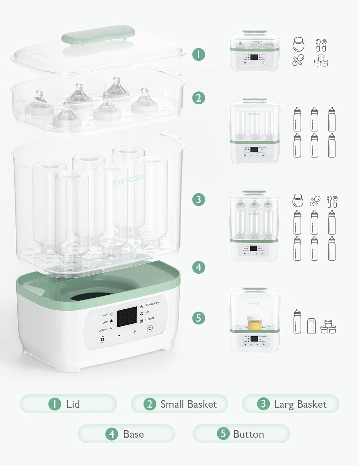 Momcozy - Bottle 8 in 1 Sterilizer and Dryer