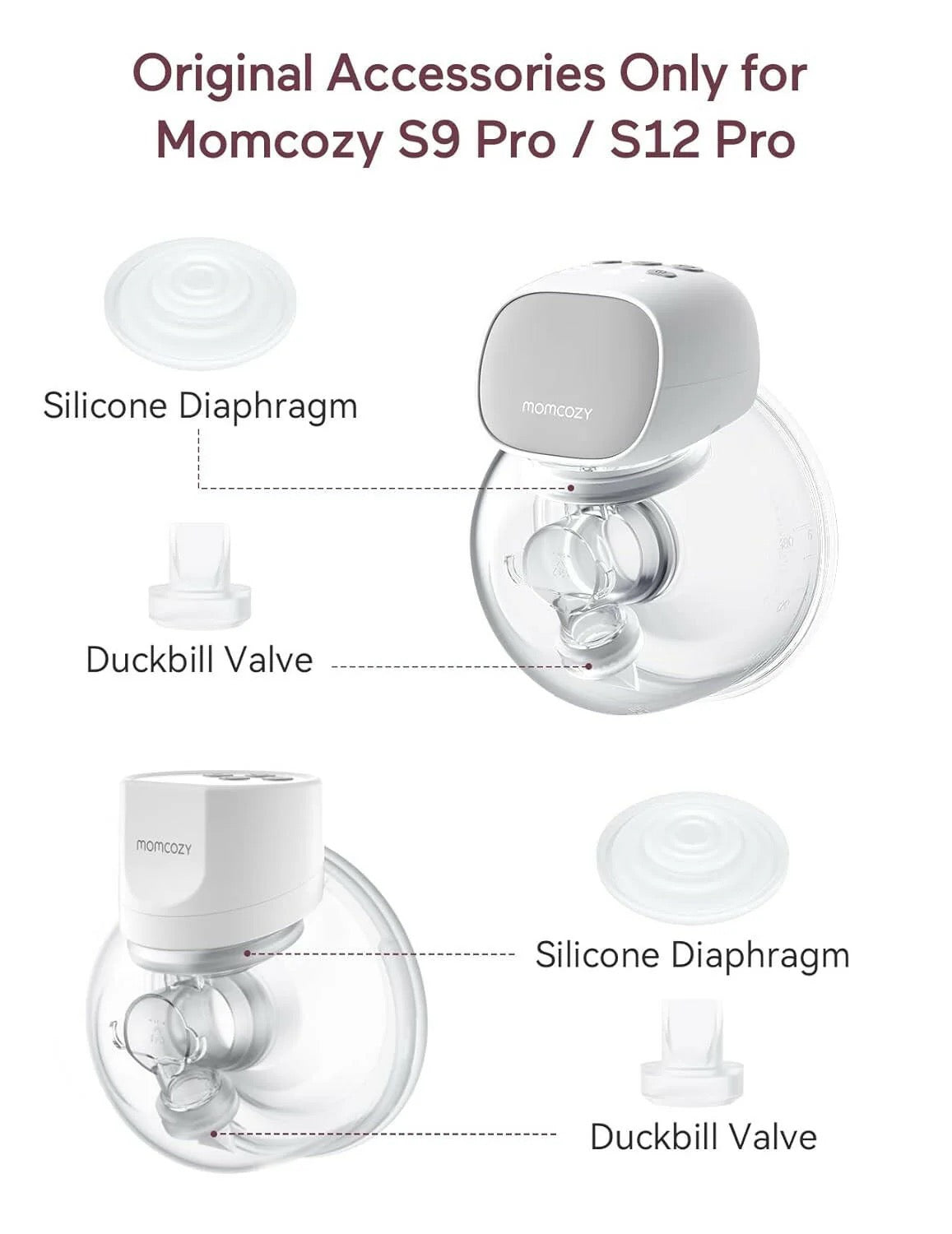 Momcozy - Silicone Diaphragm + Valve for S12 Pro Momcozy - Silicone Diaphragm + Valve for S12 Pro