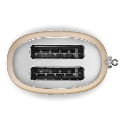 Smeg - Toaster | 2 Slots | 50's Style Aesthetic | Champagne