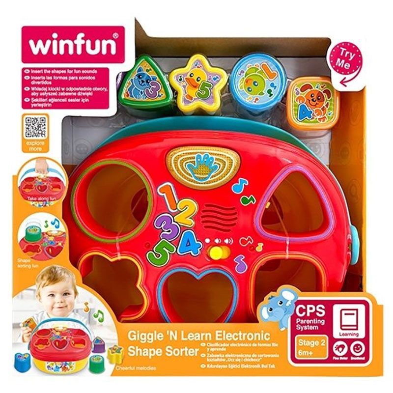 Winfun - Giggle 'N Learn Electronic Shape Sorter | 6m+ Winfun - Giggle 'N Learn Electronic Shape Sorter | 6m+