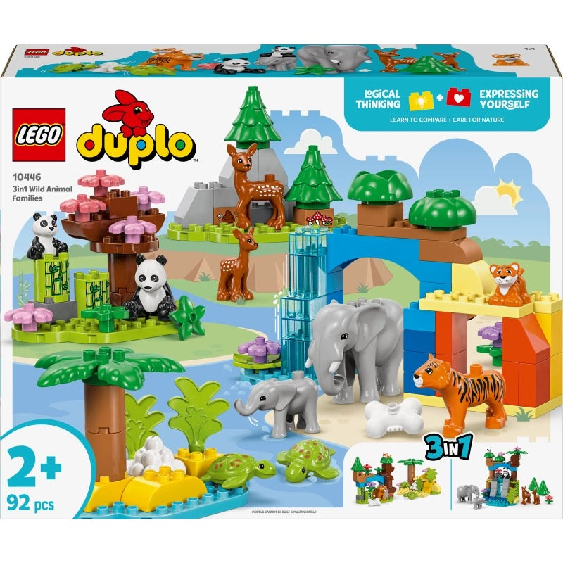 Lego - 3 in 1 Wild Animal Families | 92 Pcs | 2Y+ Lego - 3 in 1 Wild Animal Families | 92 Pcs | 2Y+