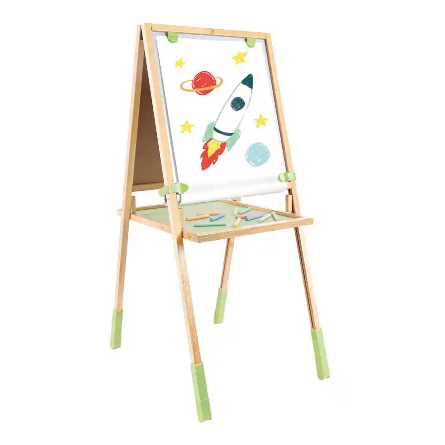 Hape - Step Up Bamboo Easel 20-Piece Set Hape - Step Up Bamboo Easel 20-Piece Set