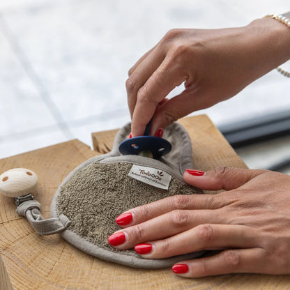 Timboo Pacifier Holder with Clip | Misty Rose