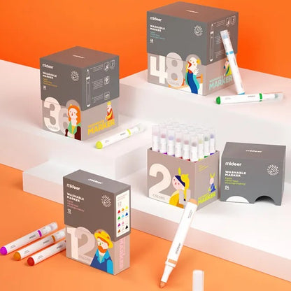 Mideer - Washable Marker Small Tip | 48 colors