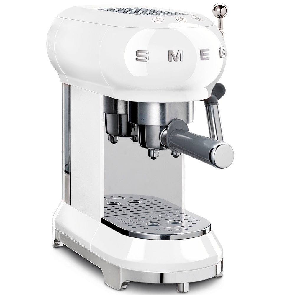 Smeg - Manual Espresso Coffee Machine | 50's Style Aesthetic | White Smeg - Manual Espresso Coffee Machine | 50's Style Aesthetic | White