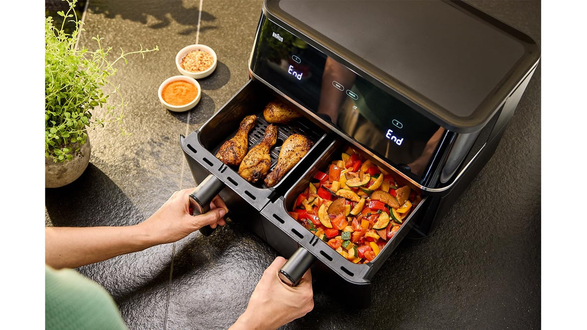 Braun - Dual Basket Air Fryer | 2400W | 10L Braun - Dual Basket Air Fryer | 2400W | 10L
