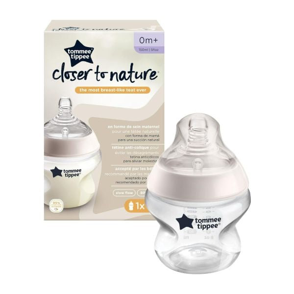 Tommee Tippee Closer to Nature Slow Flow Bottle,150ml Tommee Tippee Closer to Nature Slow Flow Bottle,150ml