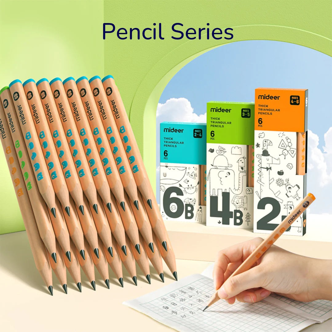 Mideer - Thick Triangular Pencils - HB | 18pc Mideer - Thick Triangular Pencils - HB | 18pc