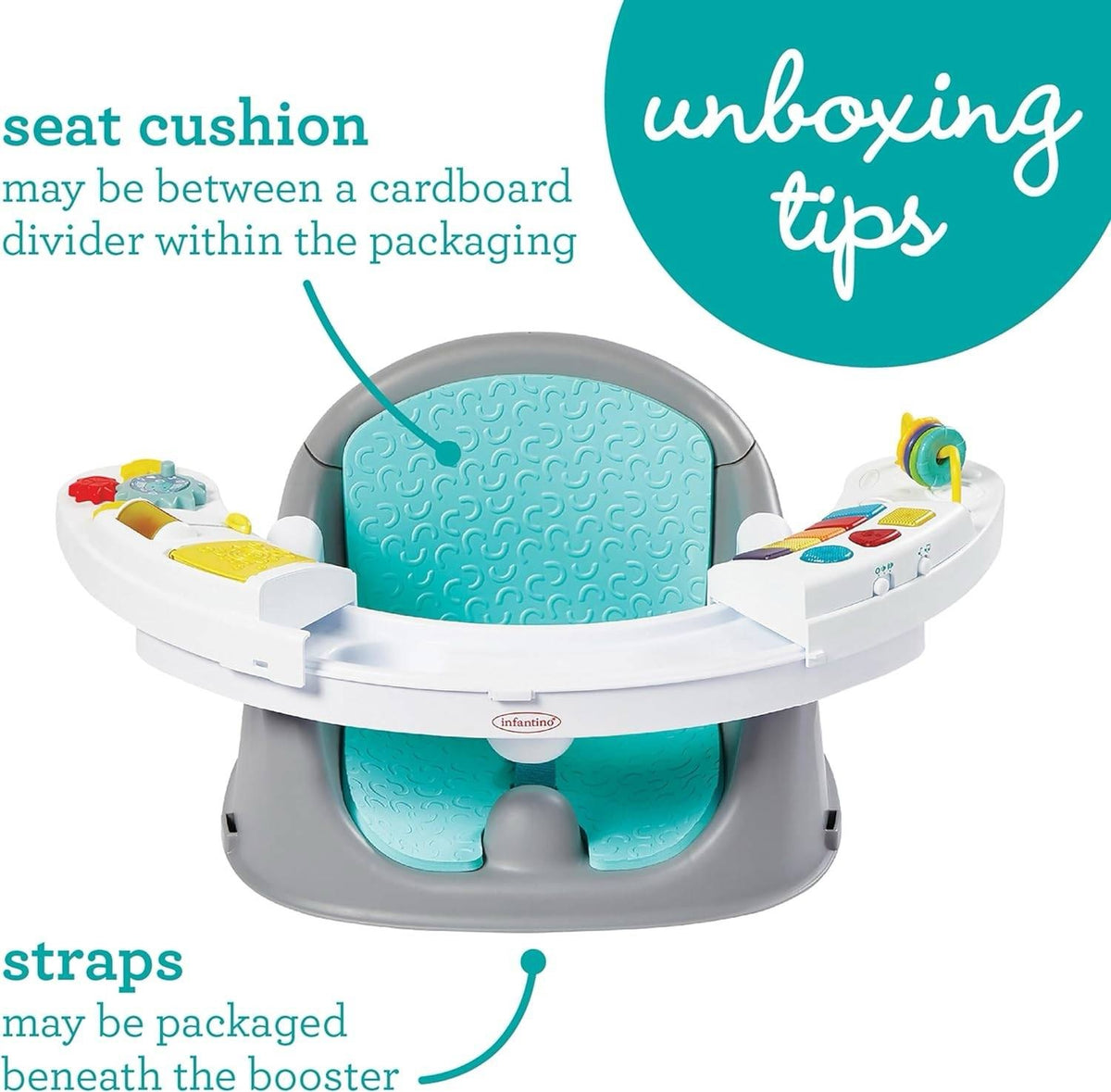 Infantino - Music & Lights 3-in-1 Discovery Seat and Booster | 4m+ Infantino - Music & Lights 3-in-1 Discovery Seat and Booster | 4m+
