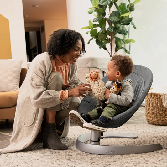 Nuna LEAF grow Swing with Toy Bar - Granite — BambiniJO Jordan