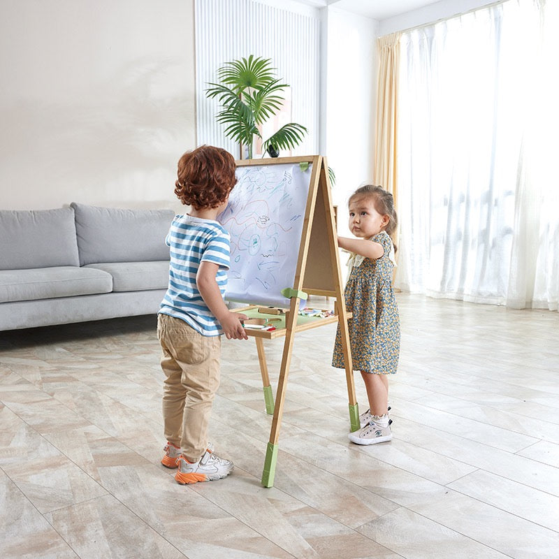 Hape - Step Up Bamboo Easel 20-Piece Set Hape - Step Up Bamboo Easel 20-Piece Set