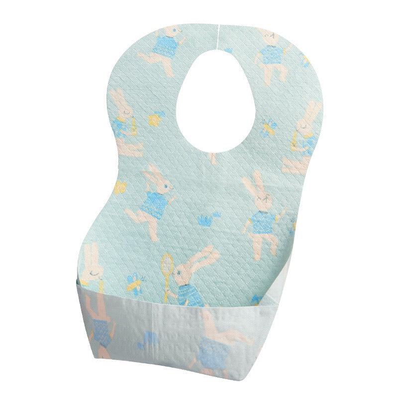 Mideer - Disposable Baby Bib | Blue Bunny 20pcs Mideer - Disposable Baby Bib | Blue Bunny 20pcs