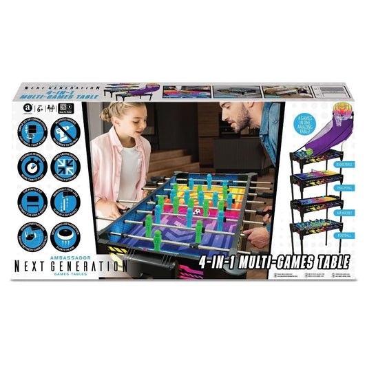 Ambassador - Neon Arcade 4-in-1 Games Table | 36" (92cm) | 6Y+