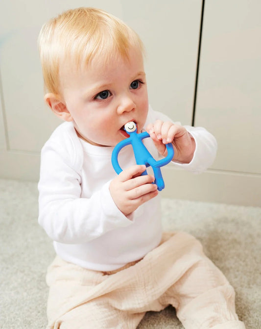 Matchstick Monkey Blue Teething Toy and Gel Applicator — BambiniJO Jordan