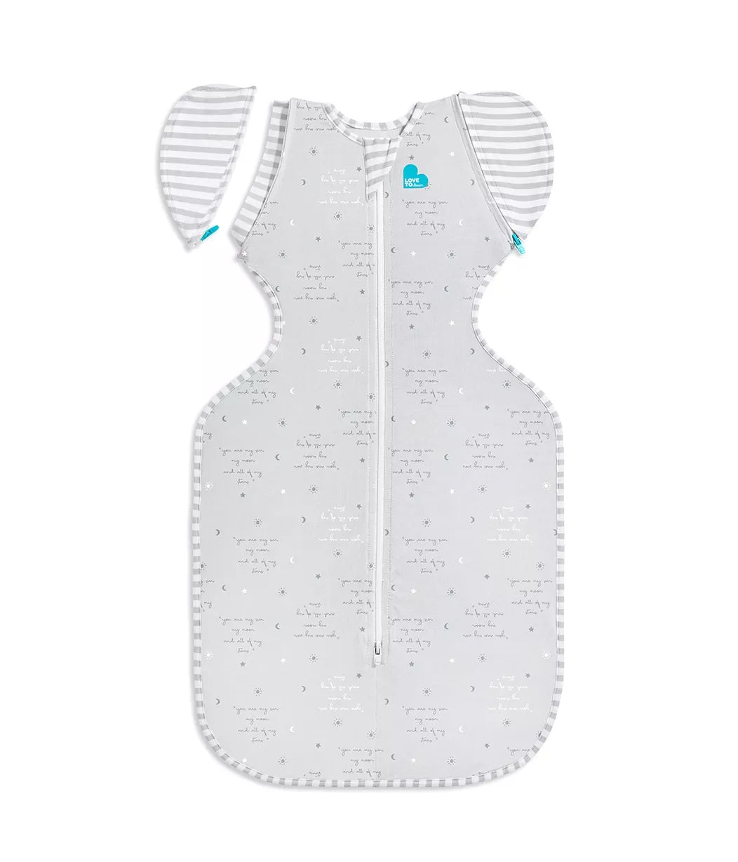 Love To Dream - Swaddle Up™ Transition Bag Lite 0.2 TOG Gray You Are My - Large Love To Dream - Swaddle Up™ Transition Bag Lite 0.2 TOG Gray You Are My - Large