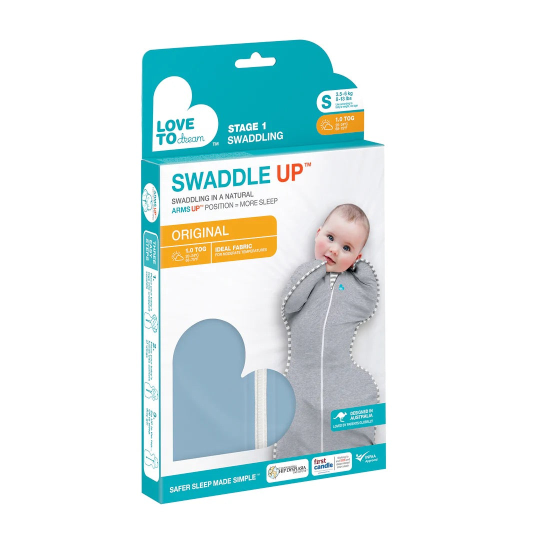 لاف تو دريم - كيس نوم للأطفال - Swaddle UP™ الأصلي | 1.0 توغ | أزرق ترابي | صغير لاف تو دريم - كيس نوم للأطفال - Swaddle UP™ الأصلي | 1.0 توغ | أزرق ترابي | صغير