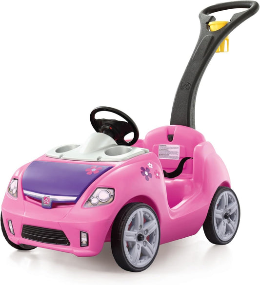 Step2 - Whisper Ride II Kids Push Car | Quick Fold Handle | Pink