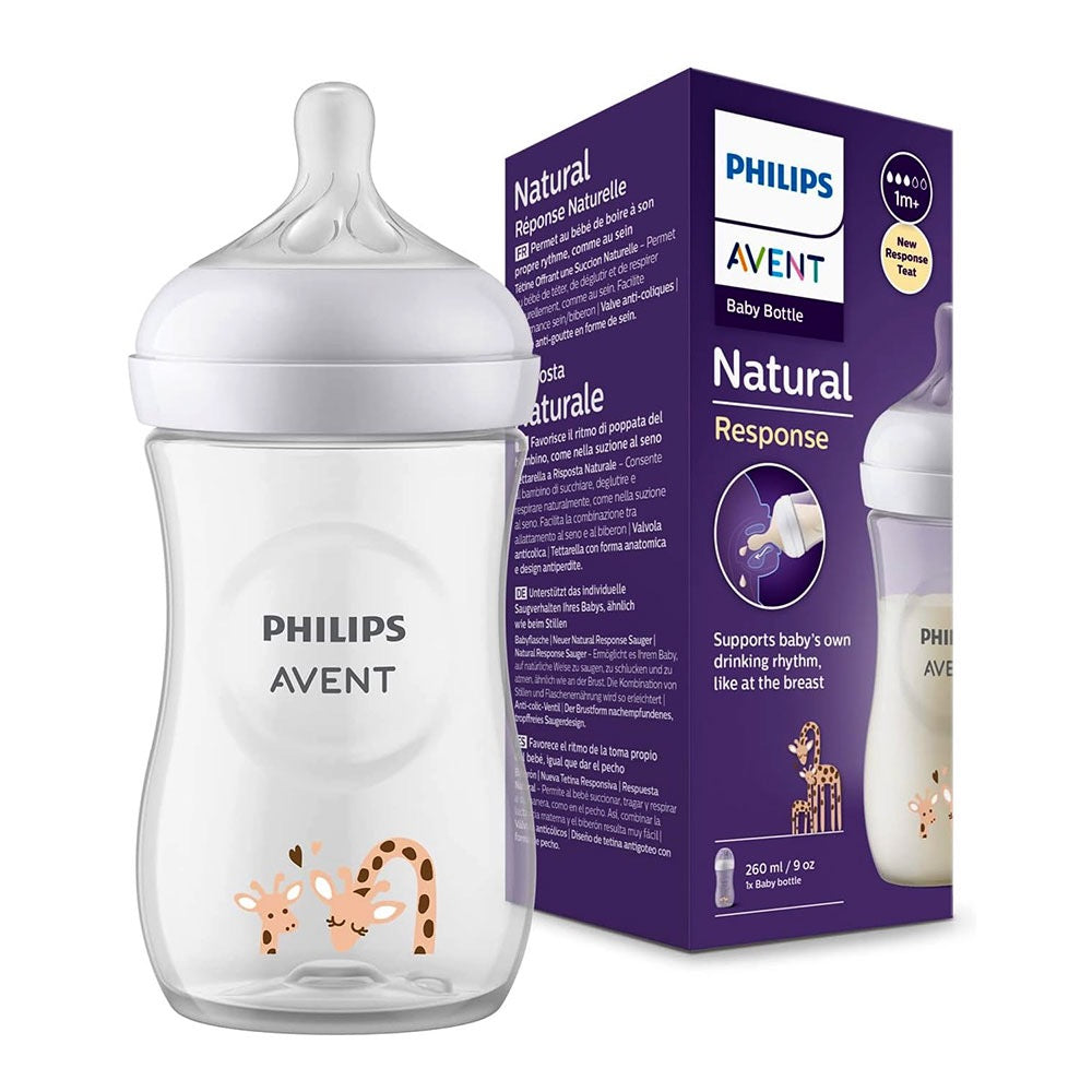 Philips Avent - Natural Baby Bottle 260ml | 1m+ | Giraffe Philips Avent - Natural Baby Bottle 260ml | 1m+ | Giraffe