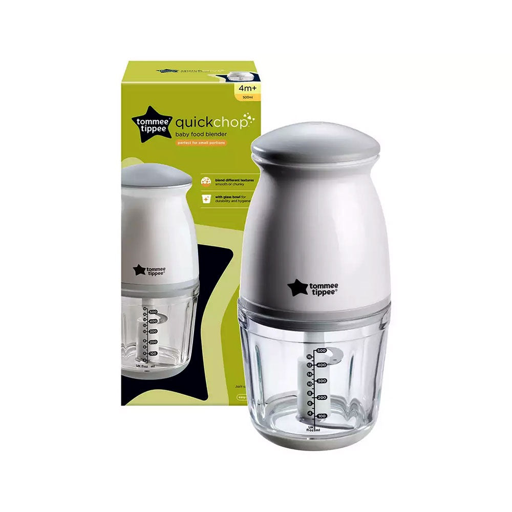 Tommee Tippee Glass Bowl Quick-Chop Mini Baby Food Blender | 500ml Tommee Tippee Glass Bowl Quick-Chop Mini Baby Food Blender | 500ml