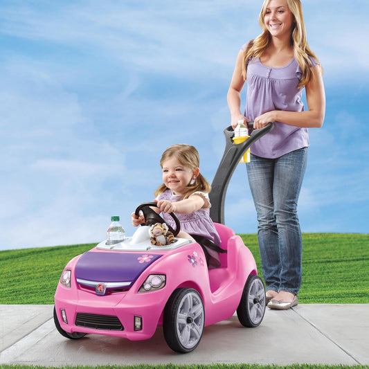 Step2 Whisper Ride II Kids Push Car Quick Fold Handle Pink 1-6Y — BambiniJO Jordan