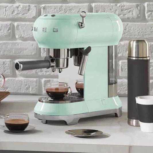 Smeg Manual Espresso Coffee Machine 50's Style Aesthetic Pastel Green — BambiniJO Jordan