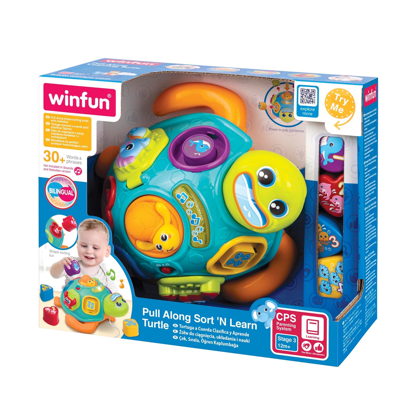 Winfun - Pull Along Sort 'N Learn Turtle | 12m+