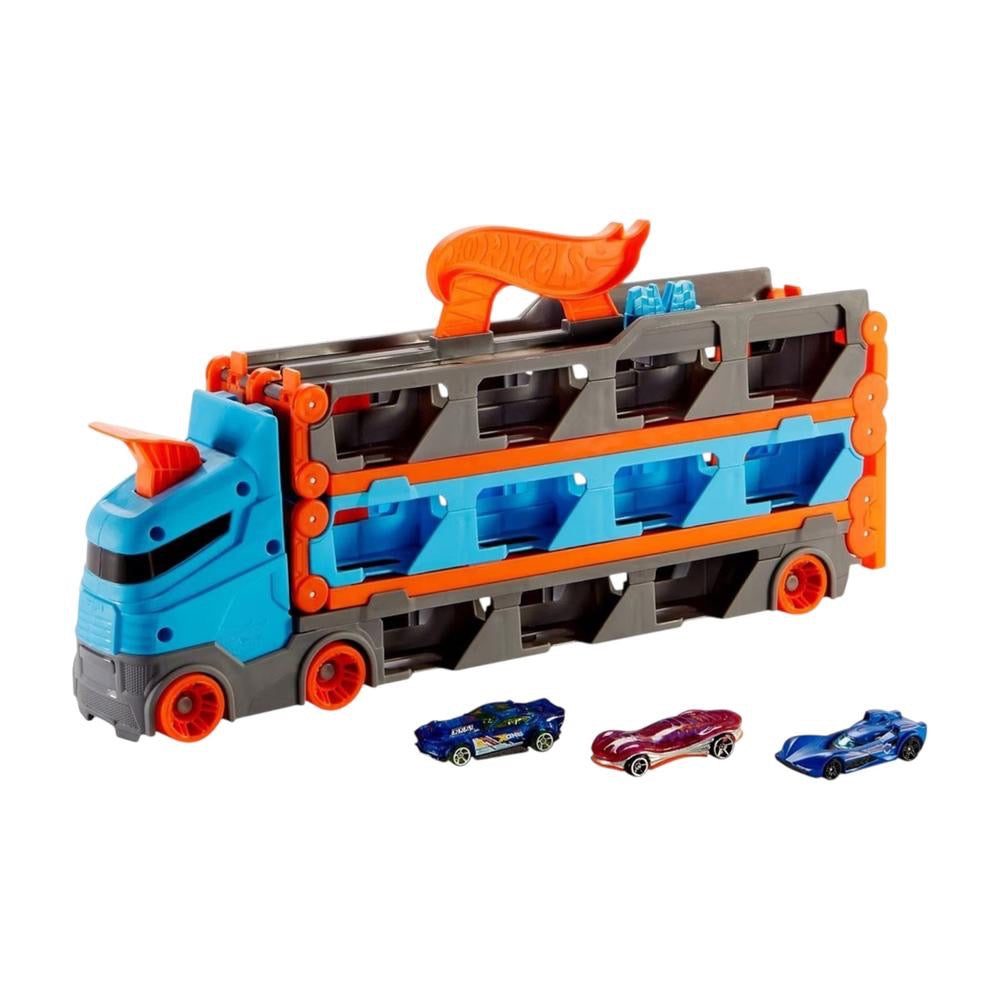 Hot Wheels - Speedway Hauler Storage Carrier with 3 Cars | 3-6Y Hot Wheels - Speedway Hauler Storage Carrier with 3 Cars | 3-6Y