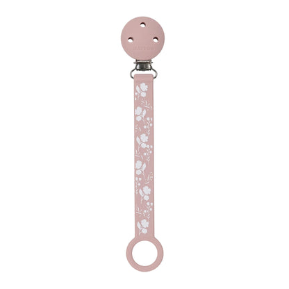 Nattou - Silicone & Rubber Pacifier Clip | 21 cm | Pink Pattern