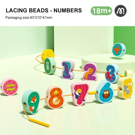 Mideer Lacing Beads Numbers and Animals 1-6Y — BambiniJO Jordan