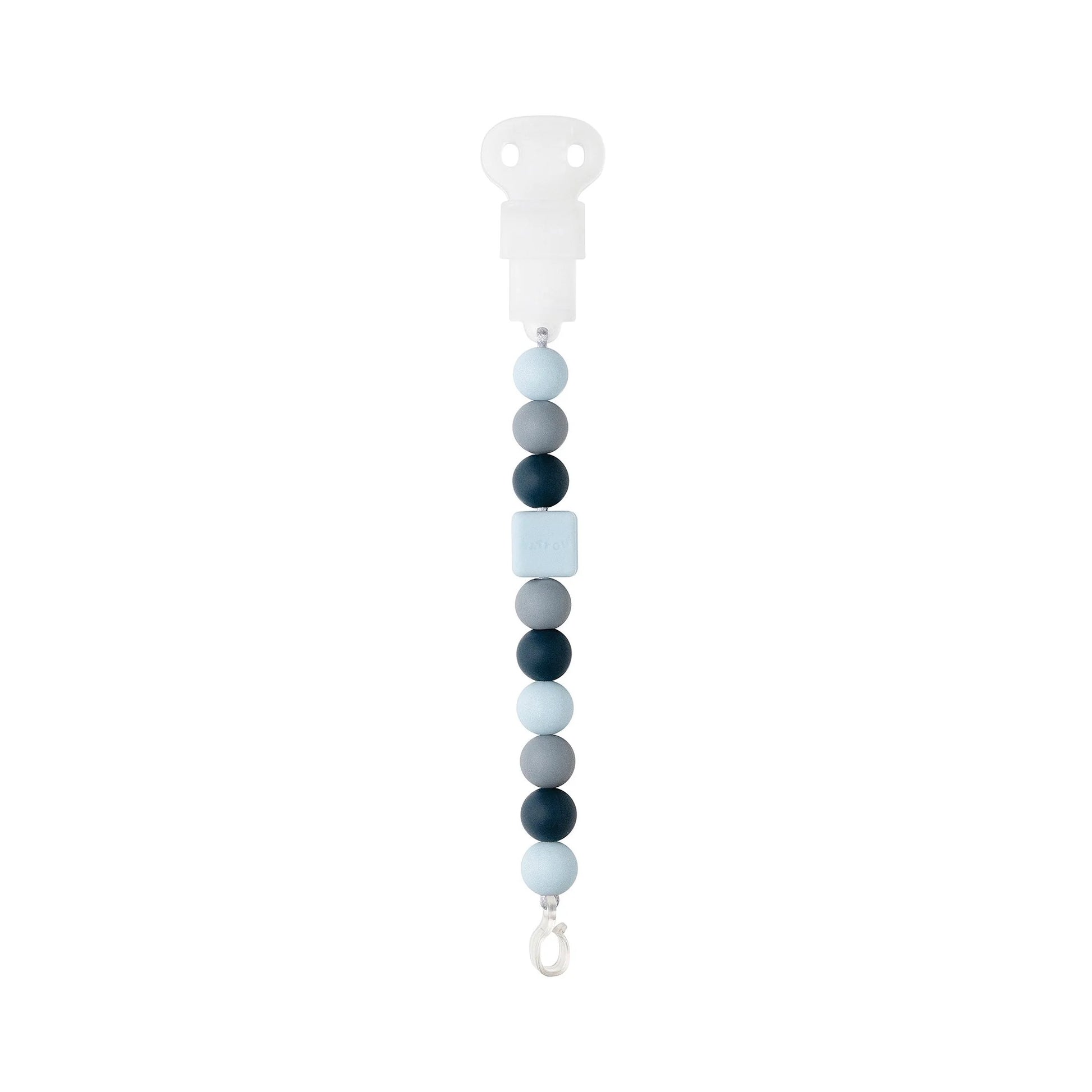 Nattou - Silicone Pacifier Clip | 25cm | Navy Blue Nattou - Silicone Pacifier Clip | 25cm | Navy Blue